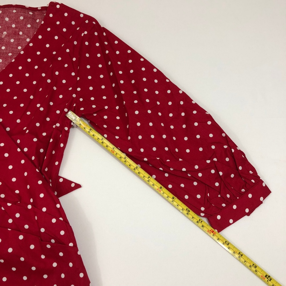 Love Fire Red White Polka Dot Top NWOT - Picture 7 of 8